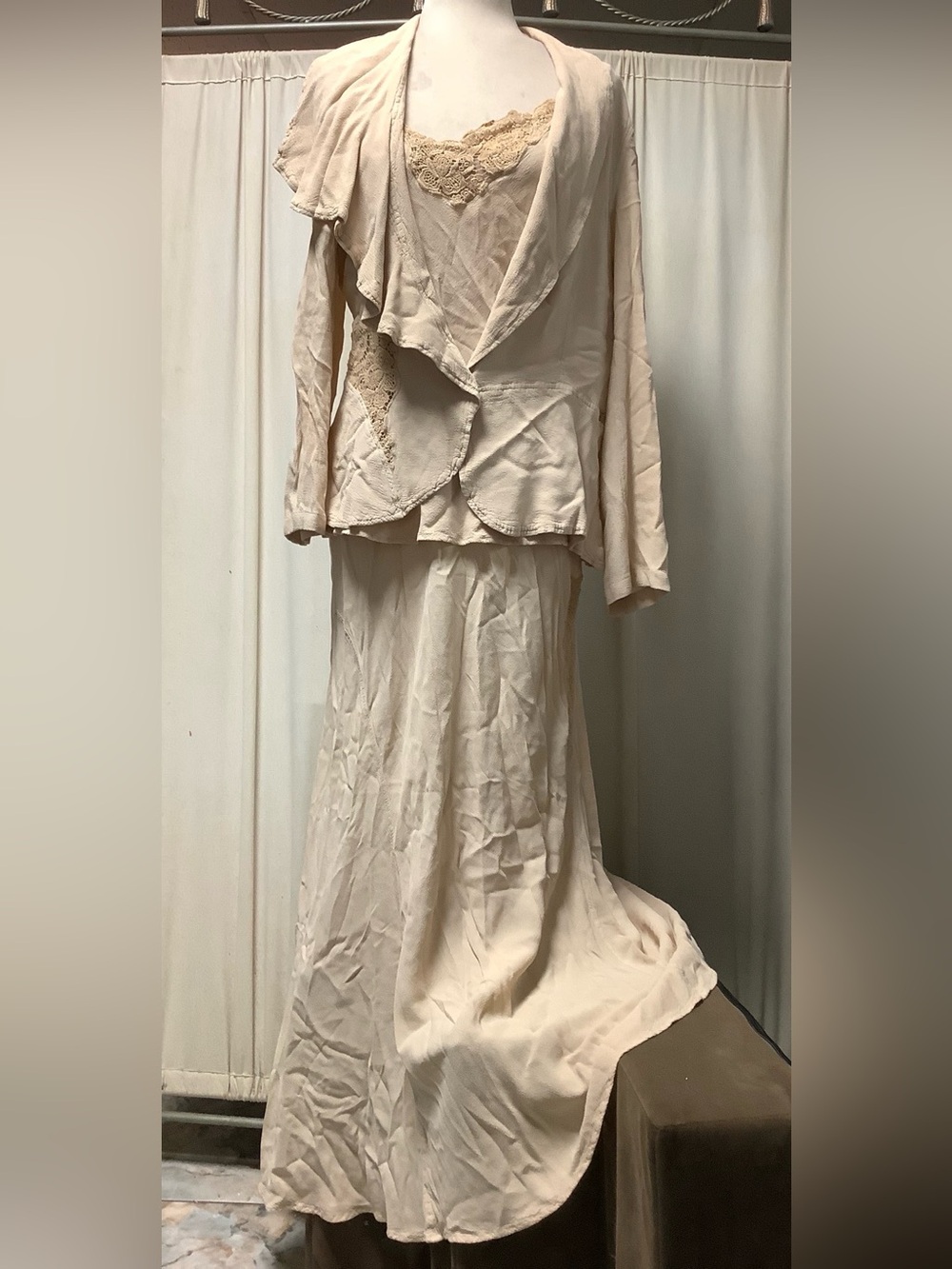 Ghost London Maxi Skirt Top Jacket 3 pc Set